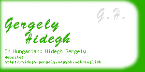 gergely hidegh business card